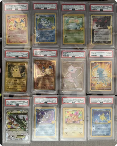 Charizard Pokemon Celebrations Gold Metal 25 TH ANNIVERSARY COMPLETED PSA 10